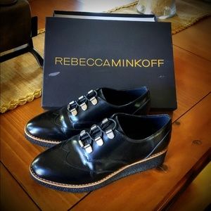 Rebecca Minkoff “Polly” black leather loafer SZ 7